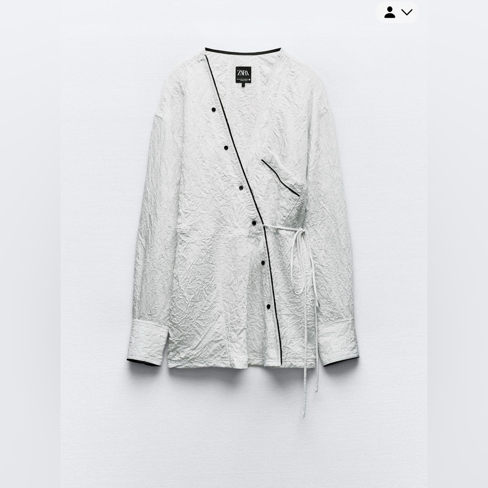 Zara White Kimono Shirt